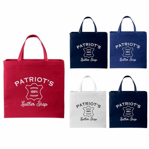 Larger Reusable Custom Printed Non-Woven Grocery Tote Bags