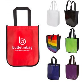 Promotional Gift our Custom, full color printed, 145g, laminated tote bag  made from RPET (recycled from plastic bottles) L3105-10