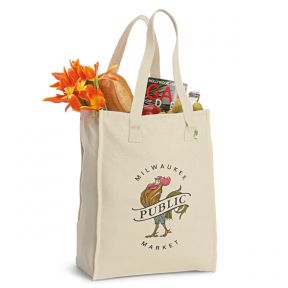 Recycled Cotton Twill Tote, Reusable Bags Made from Recycled Materials