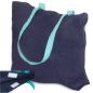 Navy w - Light Blue Handle (NOTE: Due to the natural materials in this item, color may vary slightly from piece to piece)